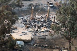 Courtesy:yahoo.news:  Destroyed home in Dunalley, Tasmania